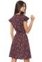 Vestido For Why Curto Floral Vinho - Marca For Why