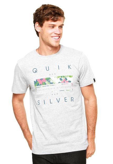 Camiseta Quiksilver Slim Fit Damos Gard Cinza - Marca Quiksilver