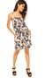 Vestido Facinelli by MOONCITY Estampado Bege - Marca Facinelli