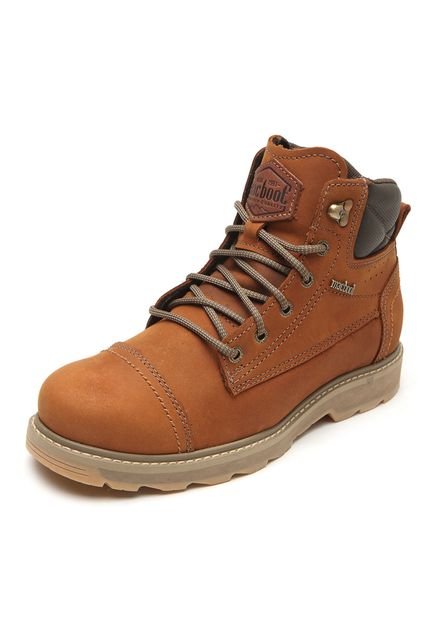 Bota Couro Macboot Recortes Caramelo - Marca Macboot