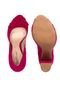 Peep Toe DAFITI SHOES Salto Grosso Rosa - Marca DAFITI SHOES