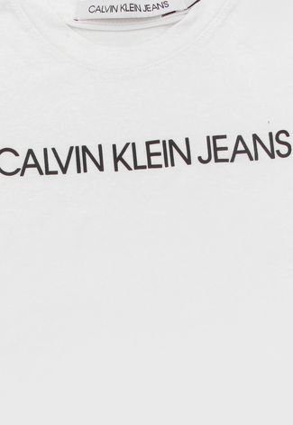 Blusa Calvin Klein Kids Menina Escrita Branca