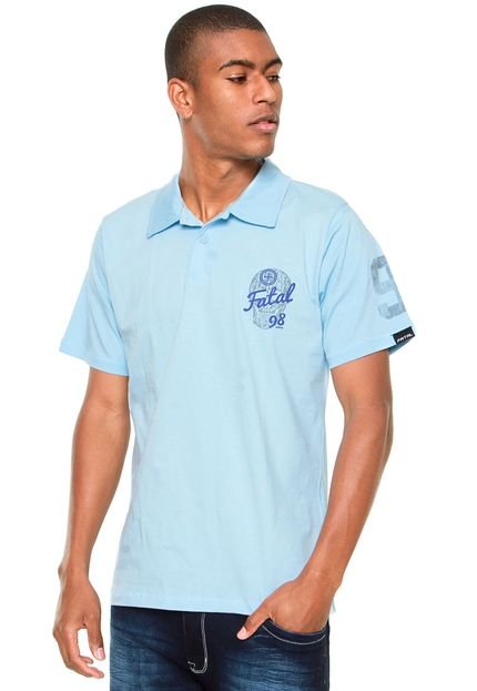 Camisa Polo Fatal Estampada 9005 Azul - Marca Fatal Surf