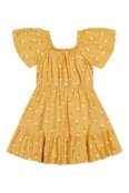 Vestido Infantil Menina Franzido Colorittá Amarelo - Marca Colorittá