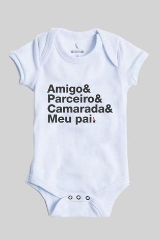 Kit Body Para Bebê Especial Papai 3 Peças Reserva Mini Azul