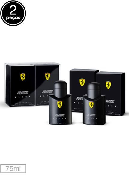 Kit Perfume Ferrari Black 75ml - Marca Ferrari Fragrances