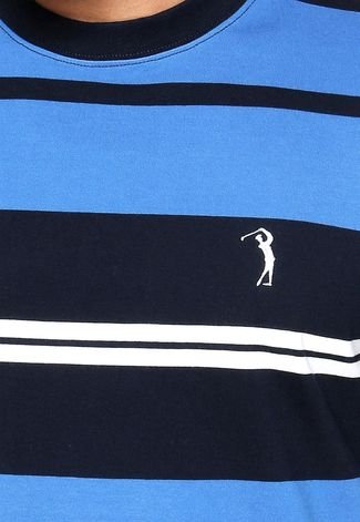 Camiseta Aleatory Stripe Azul