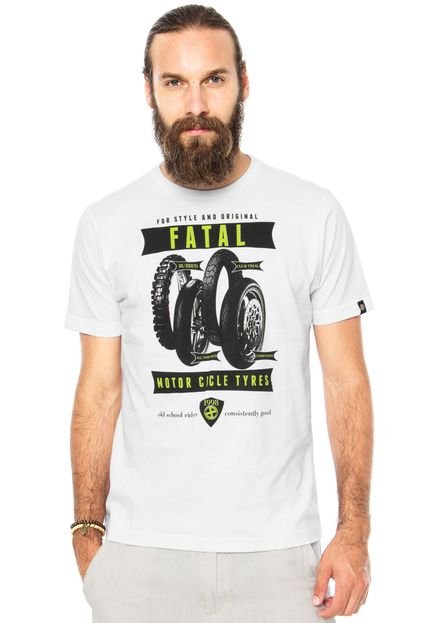 Camiseta Fatal Estampada Branca - Marca Fatal Surf