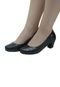 Scarpin Bico Redondo D.S Tamanhos Especiais Preto-Croco - Marca Donna Santa