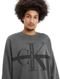 Moletom Calvin Klein Masculino Crewneck CK Logo Pigmento Stoned Chumbo - Marca Calvin Klein