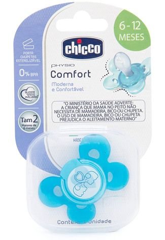 Chupeta Chicco Physio Comfort Azul Sil TAM.2 (6-12M)-1 UM