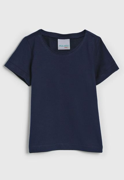 Camiseta Malwee Kids Infantil Lisa Azul-Marinho - Marca Malwee Kids