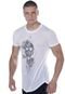T-Shirt Shatark Round Skull Branco - Marca Shatark