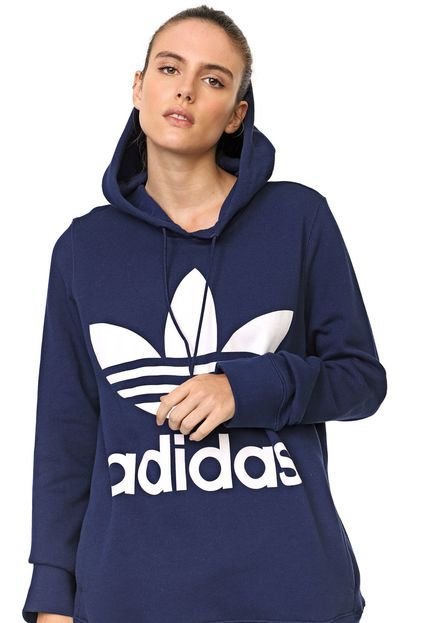 Moletom Fechado adidas Performance Trefoil Hoodie Azul-marinho - Marca adidas Performance