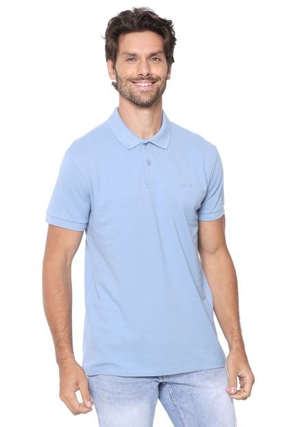 Camisa Polo Colcci Reta Lisa Azul - Marca Colcci
