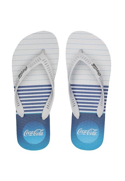 Chinelo Coca Cola Shoes Listrado Branco - Marca Coca Cola Shoes