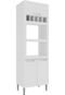 Paneleiro 700X2220 2 Fornos Branco-Brilho Genialflex Móveis - Marca GenialFlex Móveis