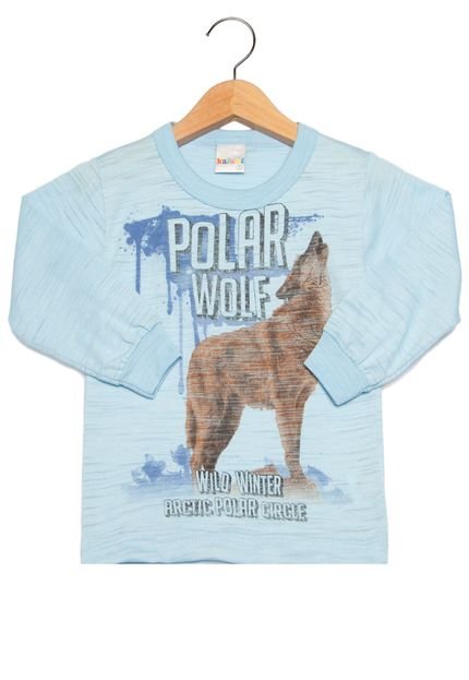 Camiseta Kaiani Infantil Polar Wolf Azul - Marca Kaiani