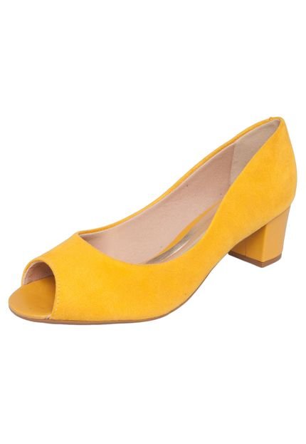 Peep Toe Beira Rio Amarelo - Marca Beira Rio