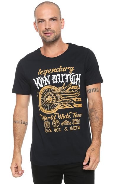 Camiseta Von Dutch Dutch World Tou Preta - Marca Von Dutch 