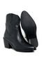 Bota Texana Western Bico Fino Cano Curto Country Couro Croco Preto Kuento Shoes - Marca KUENTO SHOES