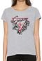 Blusa Guess Flores Logo Cinza - Marca Guess