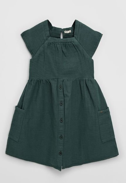 Vestido PUC Infantil Bolsos Verde - Marca PUC