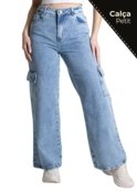 Calça Jeans Sawary Wide Leg Petit - 277876 - Azul - Sawary - Marca Sawary