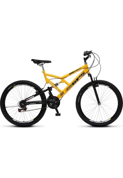 Bicicleta Colli Gps Full Suspension Aro 26 Amarelo - Marca Colli