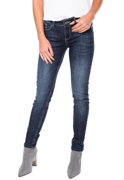 Calça Jeans Guess Skinny Pwsk Mid Lena Azul - Marca Guess