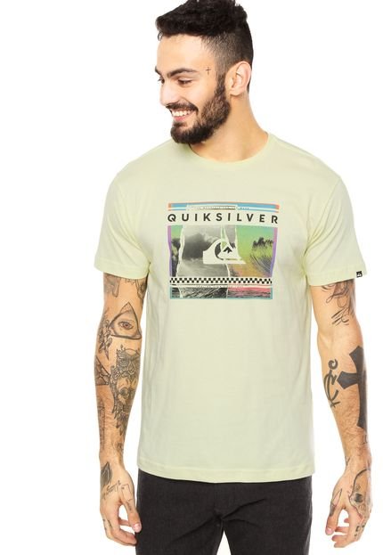 Camiseta Quiksilver Slim Sprayed Out Amarela - Marca Quiksilver