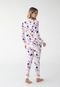 Pijama Hering Full Print Off-White - Marca Hering