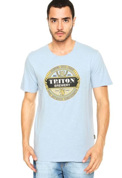 Camiseta Triton Estampada Azul - Marca Triton