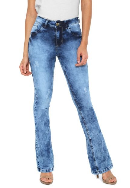 Calça Jeans GRIFLE COMPANY Flare Acid Azul - Marca GRIFLE COMPANY
