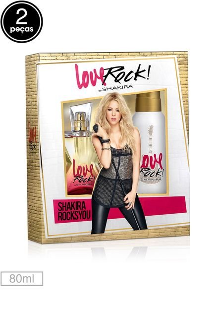 Kit Perfume Love Rock Shakira 80ml - Marca Shakira