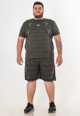 Bermuda Dry Fit Masculina Plus Size Fitness Academia Treino