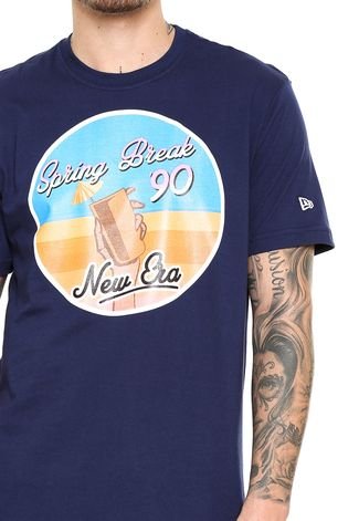Camiseta New Era Spring Break 90 Branded Azul
