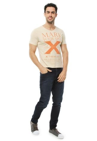 Camiseta Calvin Klein Jeans Mark Bege