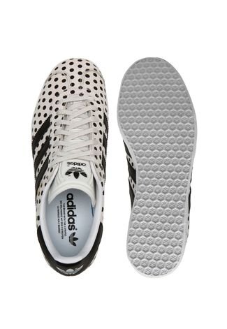Tênis Couro adidas Originals Gazelle W Branco/Preto
