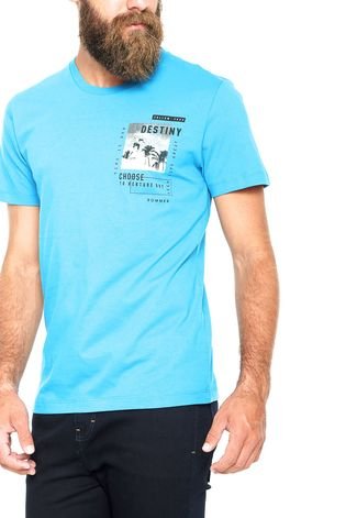 Camiseta Sommer Estampada Azul