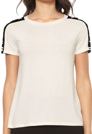 Camiseta FiveBlu Faixas Laterais Off-white