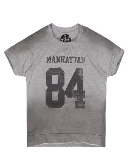 Menor preço em Camiseta Masculina Manhattan Mescla Grafite