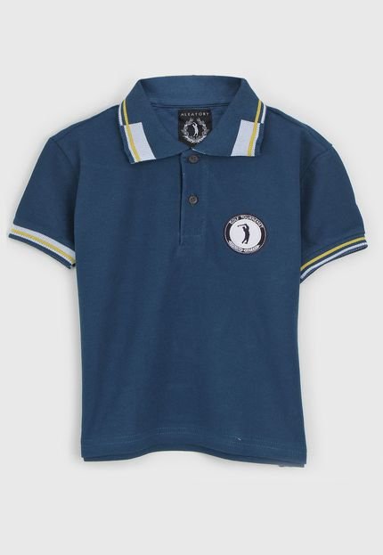 Camisa Polo Aleatory Infantil Frisos Azul - Marca Aleatory