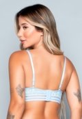 Sutiã Vekyo Lingerie Com Bojo Renda E Elástico Azul Claro - Marca VEKYO