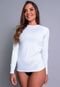 Camisa Térmica MVB Modas Feminina Segunda Pele Proteção Uv 50  Branco - Marca Mvb Modas