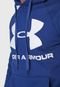 Blusa de Moletom Flanelada Fechada Under Armour Rival Fleece Sportstyle Logo Azul - Marca Under Armour