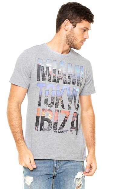 Camiseta Industrie Miami Tokio Ibiza Cinza - Marca Industrie