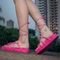 Sandália Feminina Papete Aranha Modelo Gladiadora com Amarração na Perna Rosa - Marca Calce Com Estilo