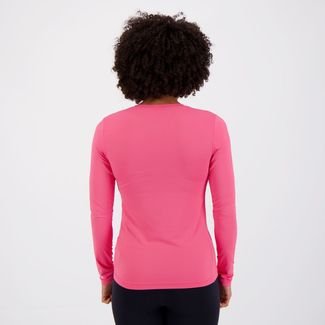 Camiseta Fila Sun Protect Feminina Manga Longa Rosa - Compre Agora