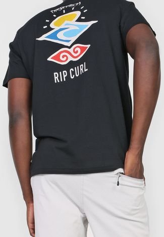 Camiseta Rip Curl Search Essential Preta
